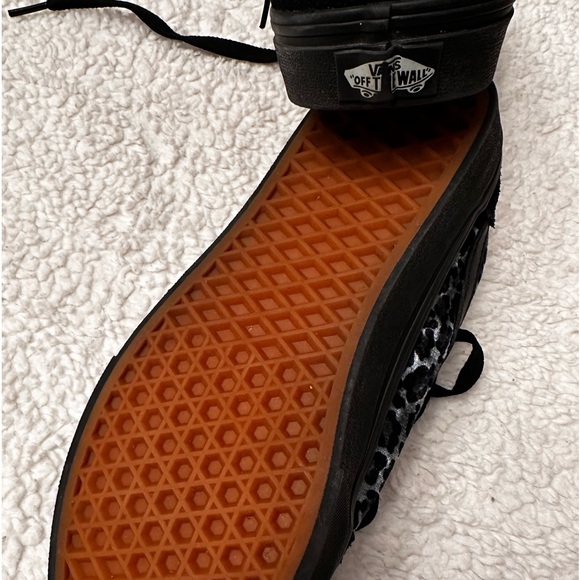 Black and Leopard Vans Size 9 - Picture 3 of 4